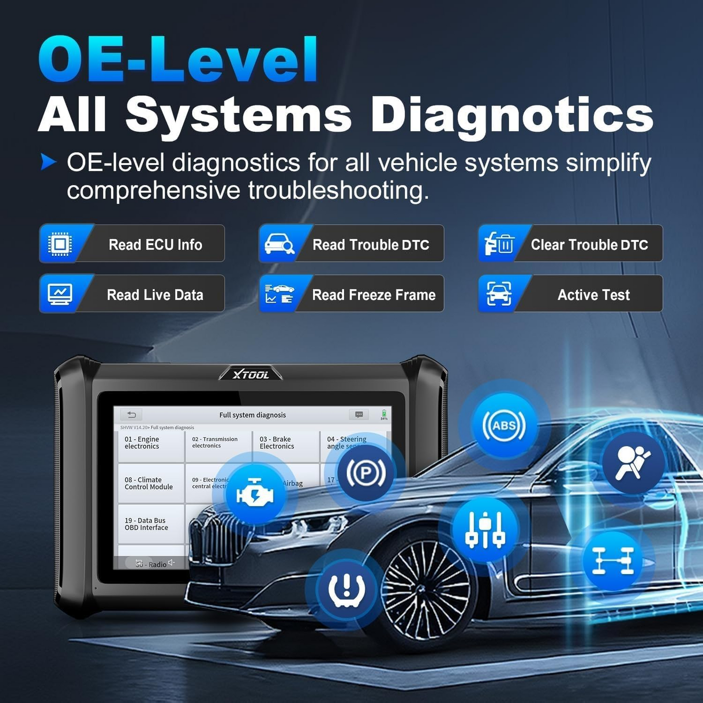 XTOOL D7S OBD2 Scanner Diagnostic Tool 2025 Bidirectional Scan Tool Ver. of D7 with ECU Coding Active Test, FCA, All-System 36+ Resets, Crankshaft Relearn, PMI, V.A.G Guide, DoIP/CAN FD, 3-Yr Update