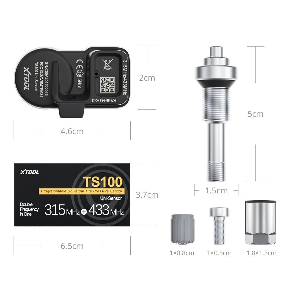 XTOOL TS100 PRO Programmable Universal Tire Pressure Sensor