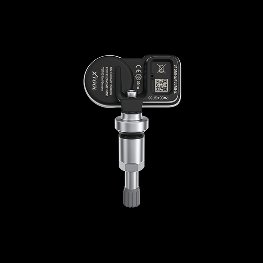 XTOOL TS100 (315MHz + 433MHz) Clamp-in OE-Level Programmable Sensor for Tire Pressure Monitoring System (TPMS) 100% Cloneable + Fits 98% Mainstream Vehicles, Metal Valves, 1 Piece
