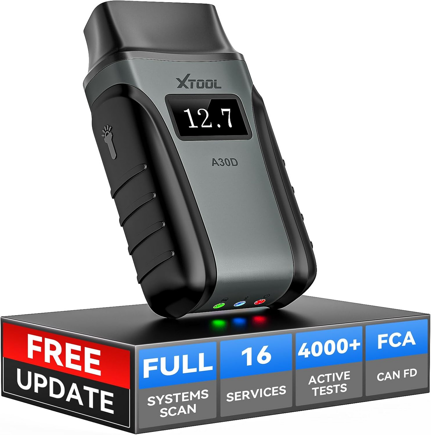 XTOOL Anyscan A30D OBD2 Scanner Wireless, Bidirectional Scan Tool with Lifetime Updates & 16 Resets, FCA, CANFD, Crank Sensor Relearn, Full System Diagnostics, Car Code Reader for iPhone/Android