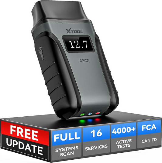 XTOOL Anyscan A30D OBD2 Scanner Wireless, Bidirectional Scan Tool with Lifetime Updates & 16 Resets, FCA, CANFD, Crank Sensor Relearn, Full System Diagnostics, Car Code Reader for iPhone/Android